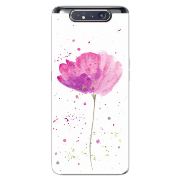 Odolné silikónové puzdro iSaprio - Poppies - Samsung Galaxy A80