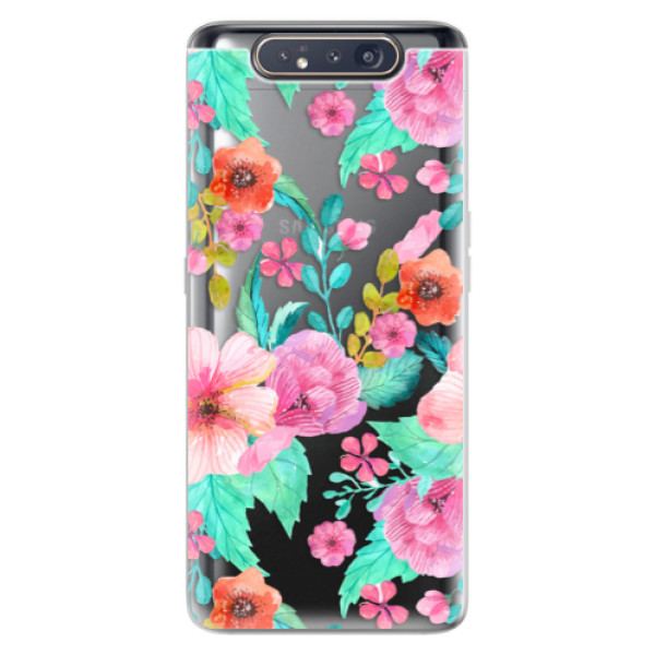 Odolné silikónové puzdro iSaprio - Flower Pattern 01 - Samsung Galaxy A80