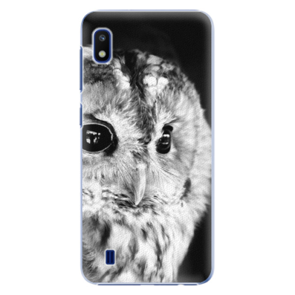 Plastové puzdro iSaprio - BW Owl - Samsung Galaxy A10