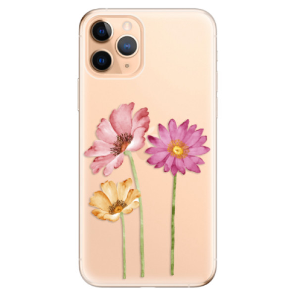 Odolné silikónové puzdro iSaprio - Three Flowers - iPhone 11 Pro