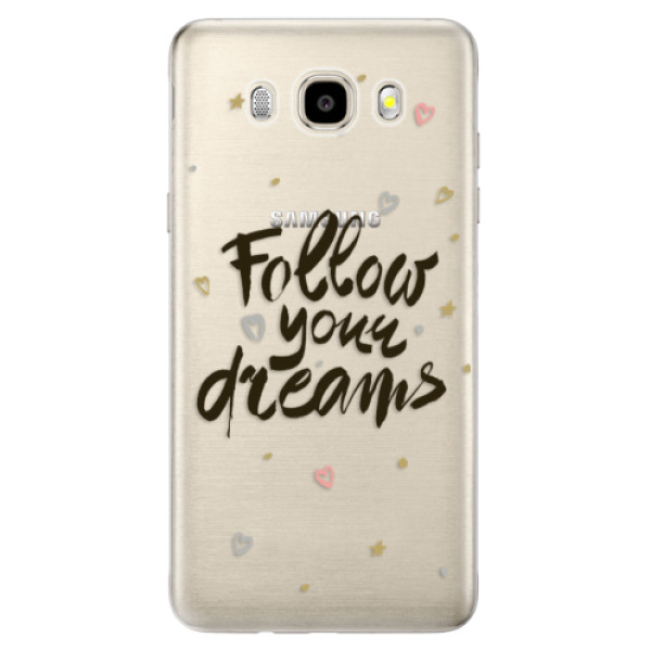 Odolné silikónové puzdro iSaprio - Follow Your Dreams - black - Samsung Galaxy J5 2016