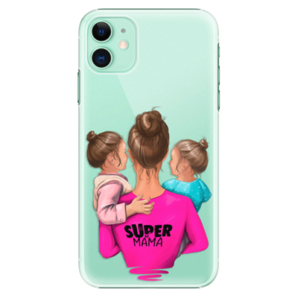 Plastové puzdro iSaprio - Super Mama - Two Girls - iPhone 11