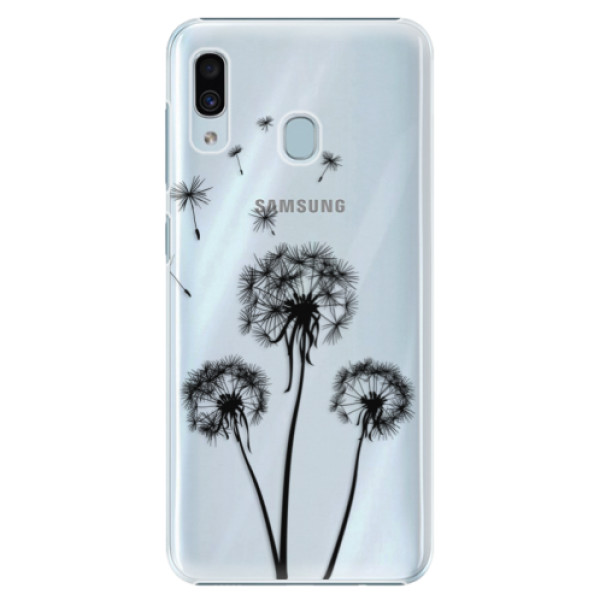 Plastové puzdro iSaprio - Three Dandelions - black - Samsung Galaxy A20