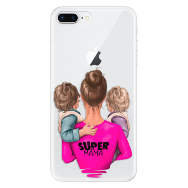 Odolné silikónové puzdro iSaprio - Super Mama - Two Boys - iPhone 8 Plus