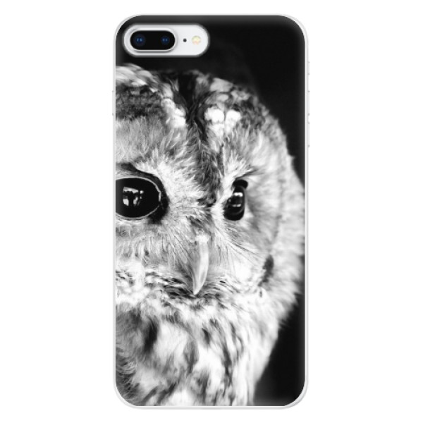 Odolné silikónové puzdro iSaprio - BW Owl - iPhone 8 Plus