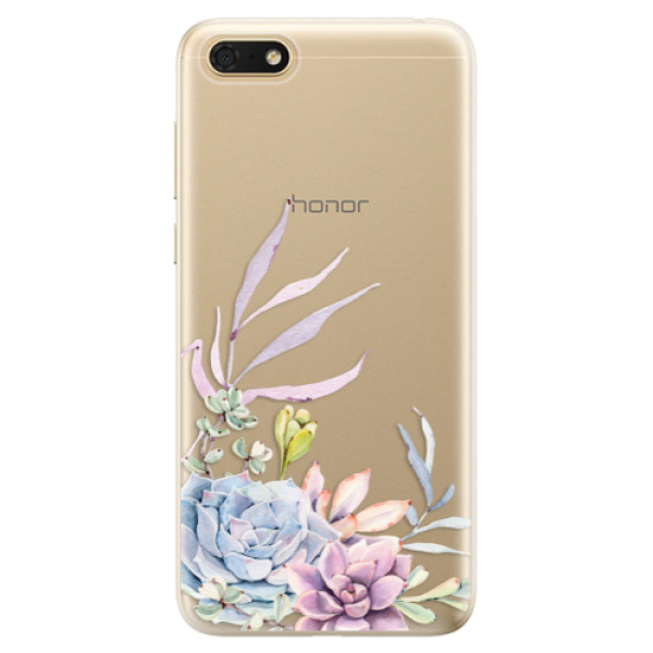 Odolné silikónové puzdro iSaprio - Succulent 01 - Huawei Honor 7S