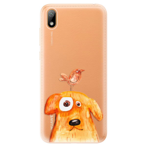 Odolné silikónové puzdro iSaprio - Dog And Bird - Huawei Y5 2019