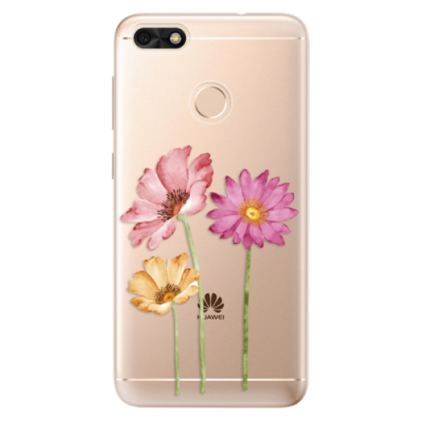Odolné silikónové puzdro iSaprio - Three Flowers - Huawei P9 Lite Mini