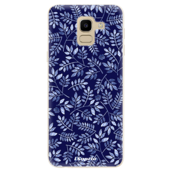 Odolné silikónové puzdro iSaprio - Blue Leaves 05 - Samsung Galaxy J6