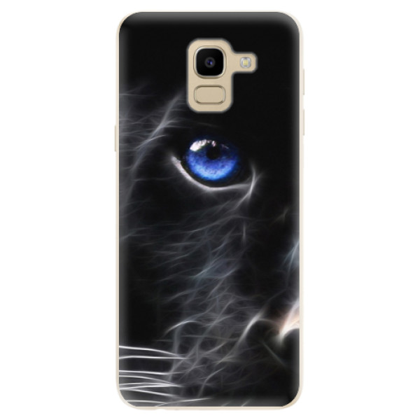 Odolné silikónové puzdro iSaprio - Black Puma - Samsung Galaxy J6