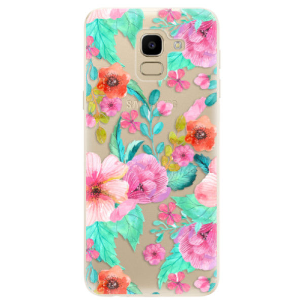 Odolné silikónové puzdro iSaprio - Flower Pattern 01 - Samsung Galaxy J6