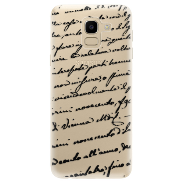 Odolné silikónové puzdro iSaprio - Handwriting 01 - black - Samsung Galaxy J6