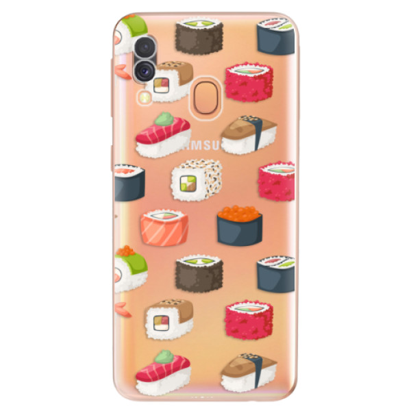 Odolné silikónové puzdro iSaprio - Sushi Pattern - Samsung Galaxy A40