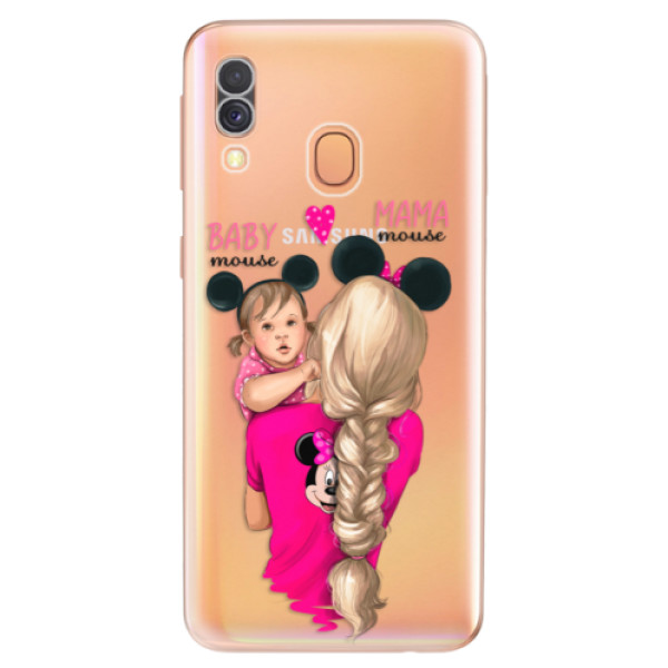 Odolné silikónové puzdro iSaprio - Mama Mouse Blond and Girl - Samsung Galaxy A40