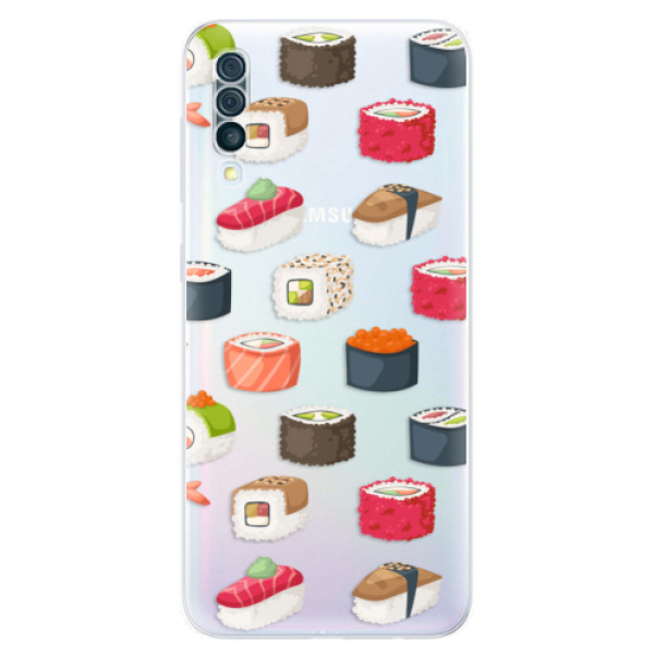 Odolné silikónové puzdro iSaprio - Sushi Pattern - Samsung Galaxy A50