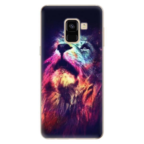 Odolné silikónové puzdro iSaprio - Lion in Colors - Samsung Galaxy A8 2018