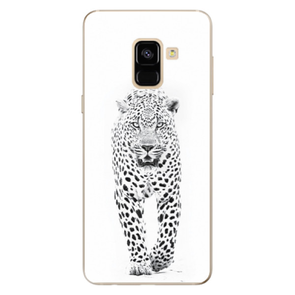 Odolné silikónové puzdro iSaprio - White Jaguar - Samsung Galaxy A8 2018