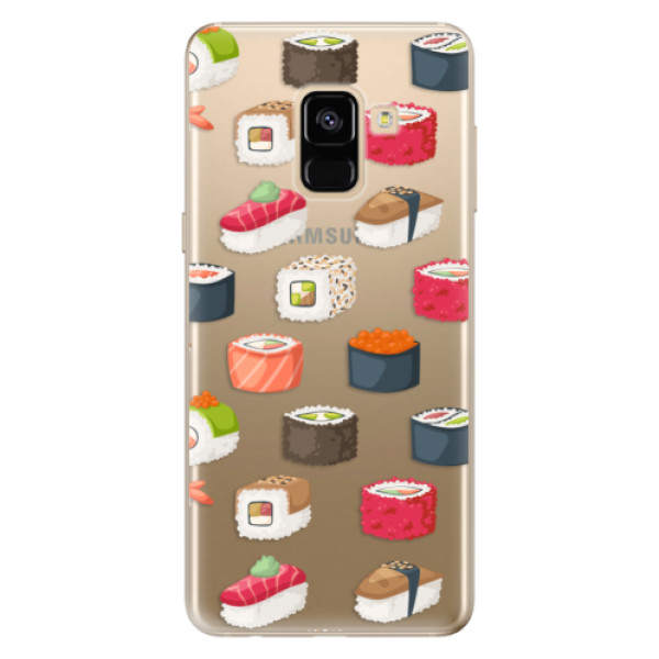 Odolné silikónové puzdro iSaprio - Sushi Pattern - Samsung Galaxy A8 2018