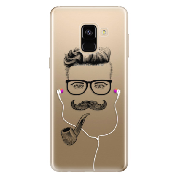 Odolné silikónové puzdro iSaprio - Man With Headphones 01 - Samsung Galaxy A8 2018