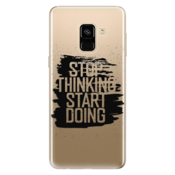 Odolné silikónové puzdro iSaprio - Start Doing - black - Samsung Galaxy A8 2018