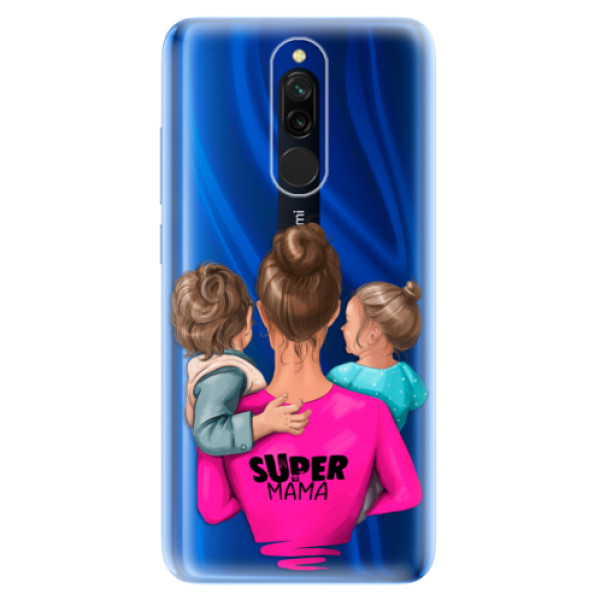 Odolné silikónové puzdro iSaprio - Super Mama - Boy and Girl - Xiaomi Redmi 8