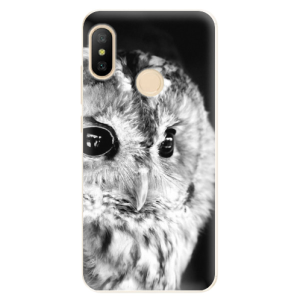 Odolné silikónové puzdro iSaprio - BW Owl - Xiaomi Mi A2 Lite