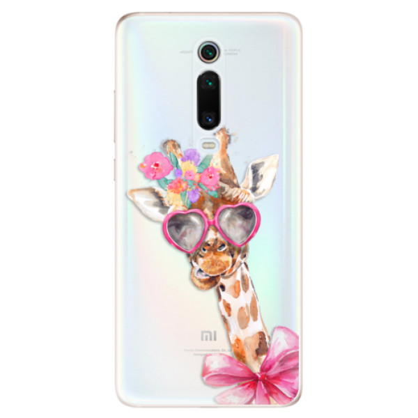 Odolné silikónové puzdro iSaprio - Lady Giraffe - Xiaomi Mi 9T Pro