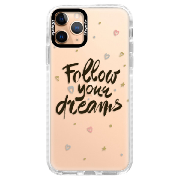 Silikónové puzdro Bumper iSaprio - Follow Your Dreams - black - iPhone 11 Pro