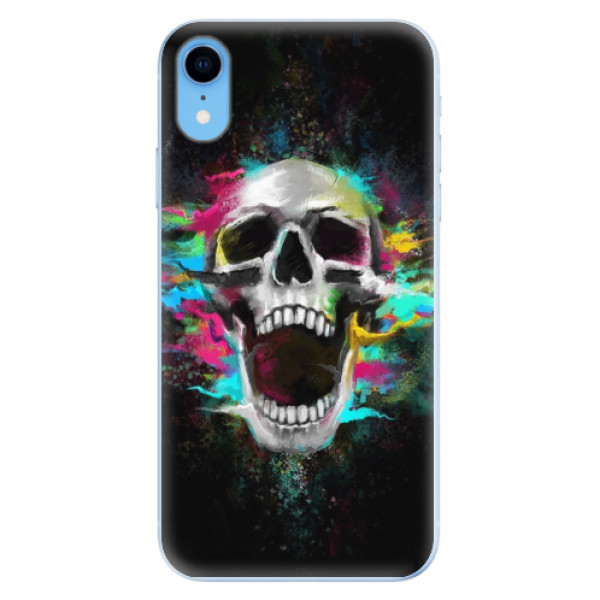 Odolné silikónové puzdro iSaprio - Skull in Colors - iPhone XR