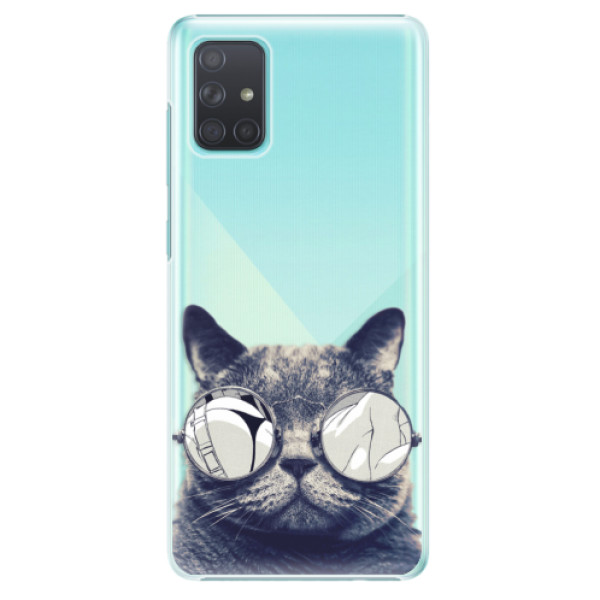 Plastové puzdro iSaprio - Crazy Cat 01 - Samsung Galaxy A71