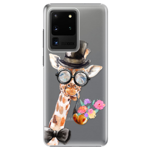 Plastové puzdro iSaprio - Sir Giraffe - Samsung Galaxy S20 Ultra
