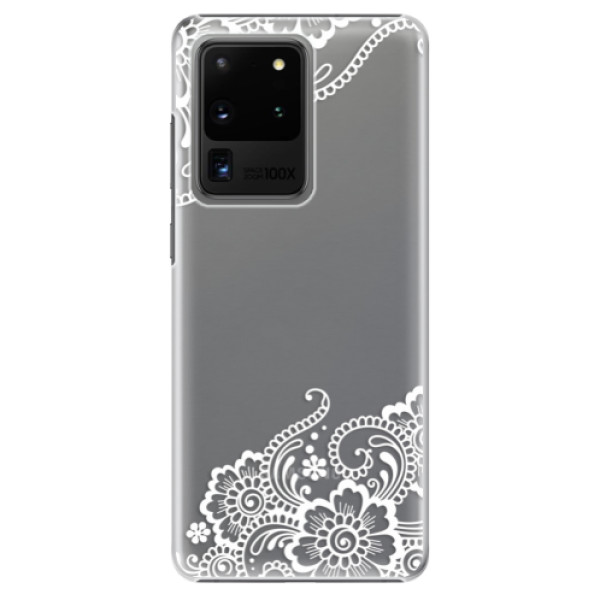 Plastové puzdro iSaprio - White Lace 02 - Samsung Galaxy S20 Ultra