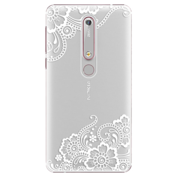Plastové puzdro iSaprio - White Lace 02 - Nokia 6.1