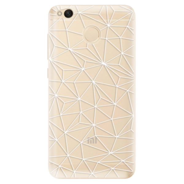 Odolné silikónové puzdro iSaprio - Abstract Triangles 03 - white - Xiaomi Redmi 4X