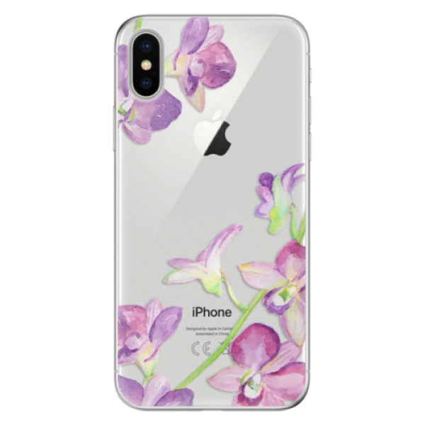 Odolné silikónové puzdro iSaprio - Purple Orchid - iPhone X