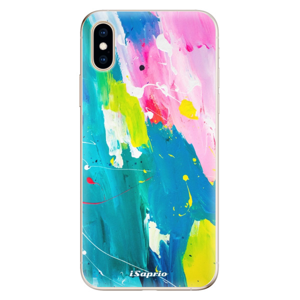 Odolné silikónové puzdro iSaprio - Abstract Paint 04 - iPhone XS