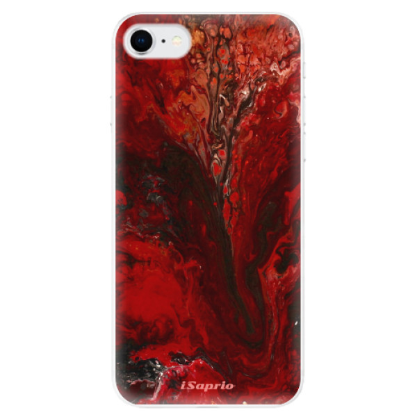 Odolné silikónové puzdro iSaprio - RedMarble 17 - iPhone SE 2020