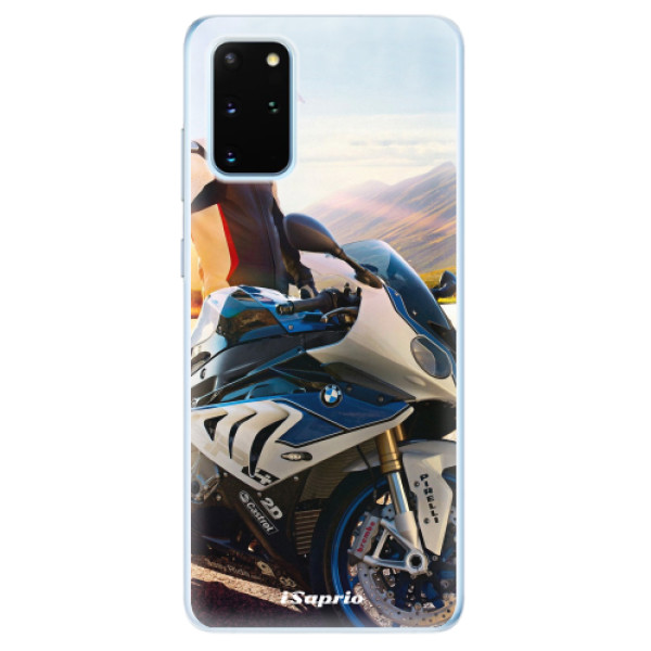 Odolné silikónové puzdro iSaprio - Motorcycle 10 - Samsung Galaxy S20+