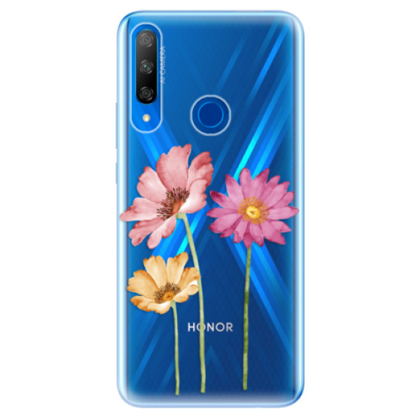 Odolné silikónové puzdro iSaprio - Three Flowers - Huawei Honor 9X