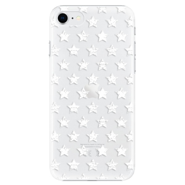 Plastové puzdro iSaprio - Stars Pattern - white - iPhone SE 2020