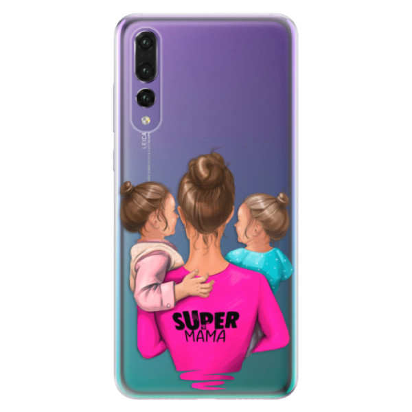 Odolné silikónové puzdro iSaprio - Super Mama - Two Girls - Huawei P20 Pro