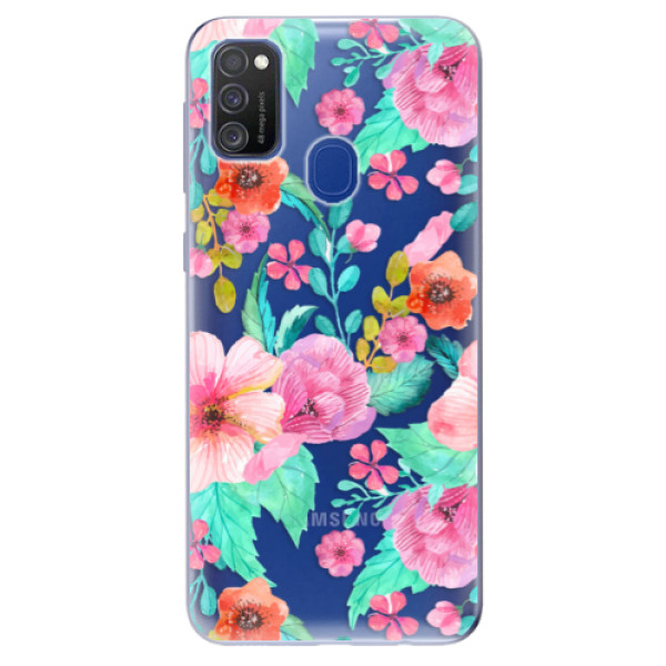Odolné silikónové puzdro iSaprio - Flower Pattern 01 - Samsung Galaxy M21