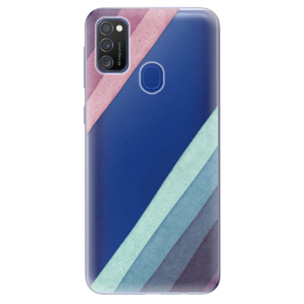Odolné silikónové puzdro iSaprio - Glitter Stripes 01 - Samsung Galaxy M21