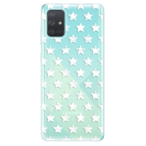 Odolné silikónové puzdro iSaprio - Stars Pattern - white - Samsung Galaxy A71