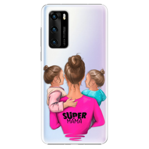 Plastové puzdro iSaprio - Super Mama - Two Girls - Huawei P40