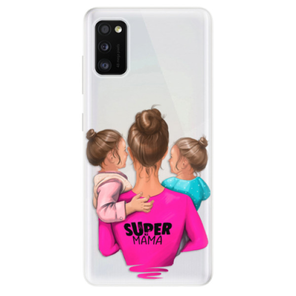 Odolné silikónové puzdro iSaprio - Super Mama - Two Girls - Samsung Galaxy A41