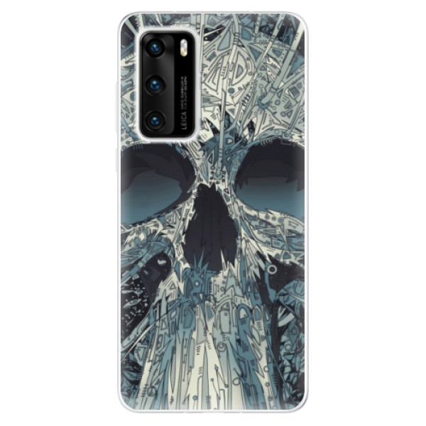 Odolné silikónové puzdro iSaprio - Abstract Skull - Huawei P40