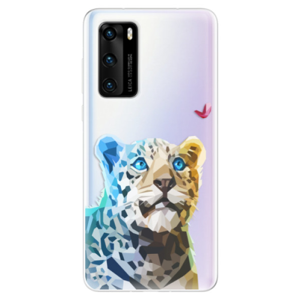Odolné silikónové puzdro iSaprio - Leopard With Butterfly - Huawei P40