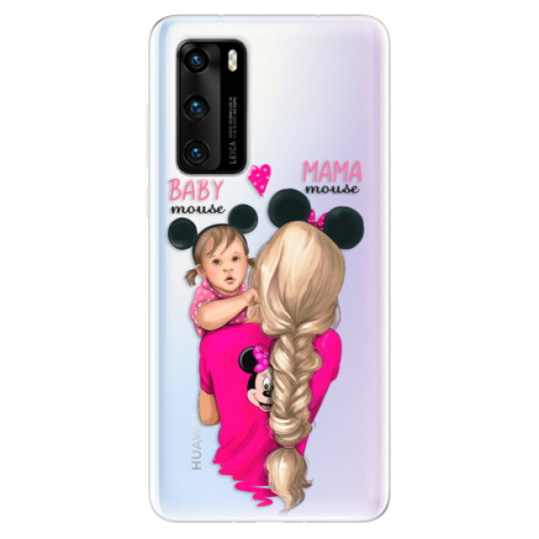Odolné silikónové puzdro iSaprio - Mama Mouse Blond and Girl - Huawei P40