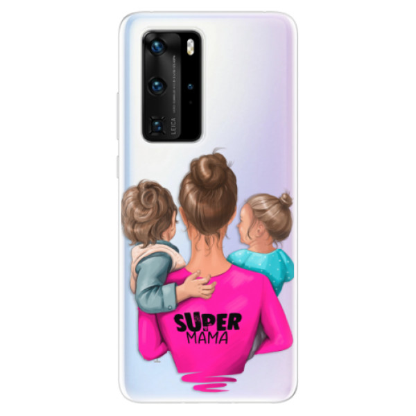 Odolné silikónové puzdro iSaprio - Super Mama - Boy and Girl - Huawei P40 Pro